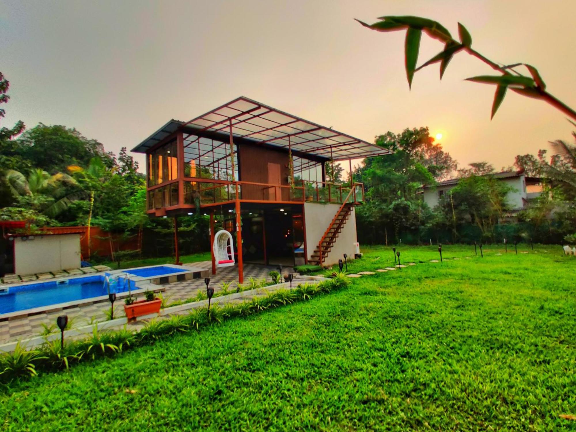Crystal Springs Villa - A Picture-Perfect Retreat W Pool, Hammock, Gazebo Karjat Exterior photo